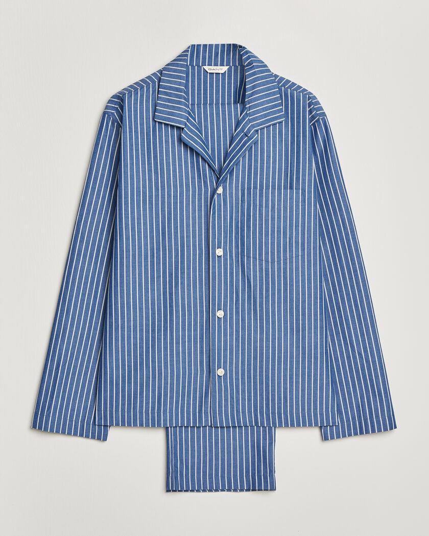 GANT Striped Poplin Pyjama Set Deep Cobalt – Azul