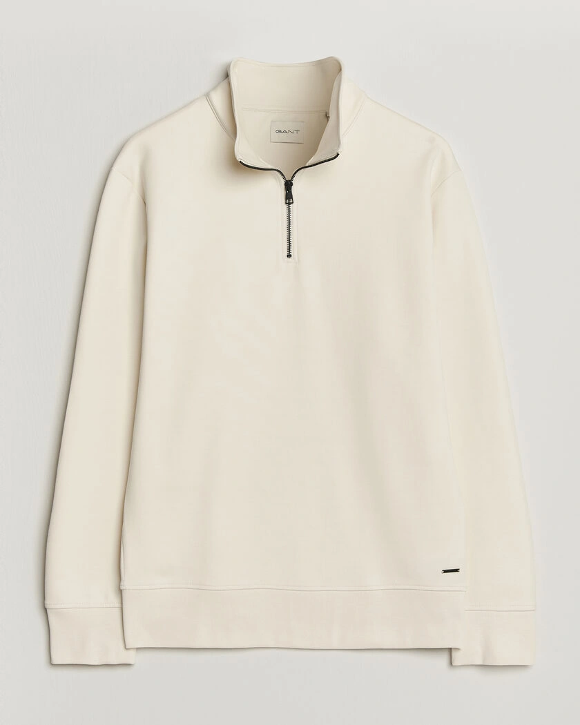 GANT Interlock Half Zip Creamed White – Blanco