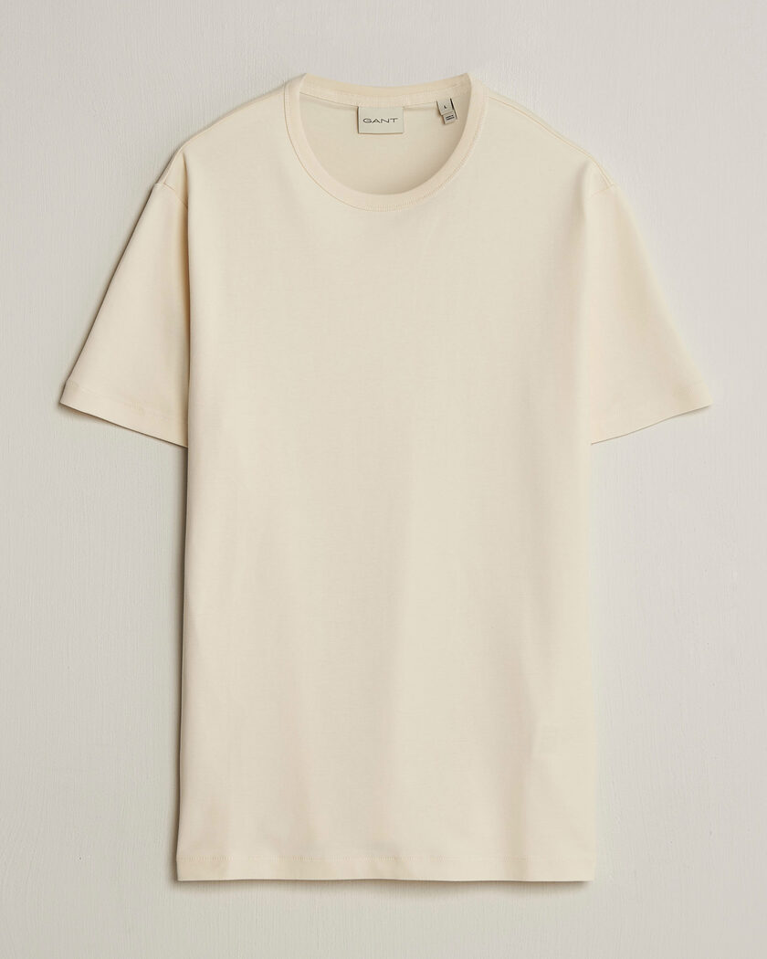 Gant Interlock Crew Neck T-Shirt Creamed White – Blanco