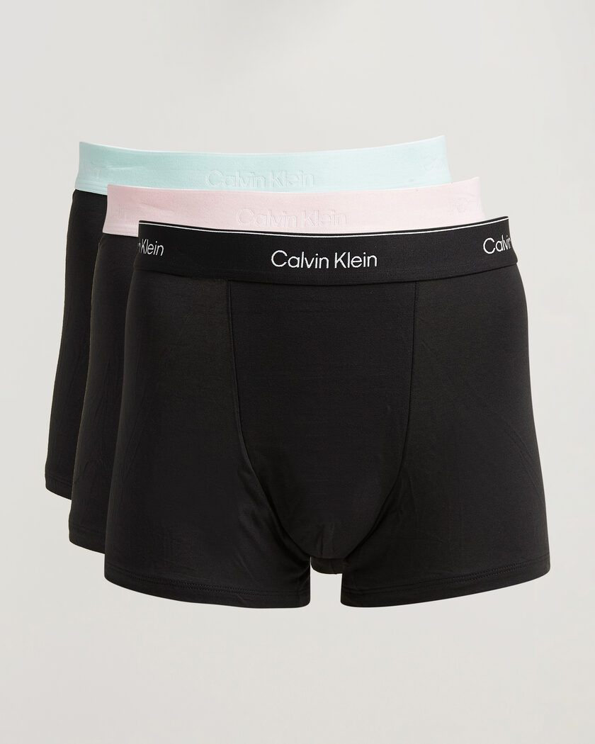 Calvin Klein 3-Pack Icon Cotton Stretch Relaxed Trunk Black – Negro