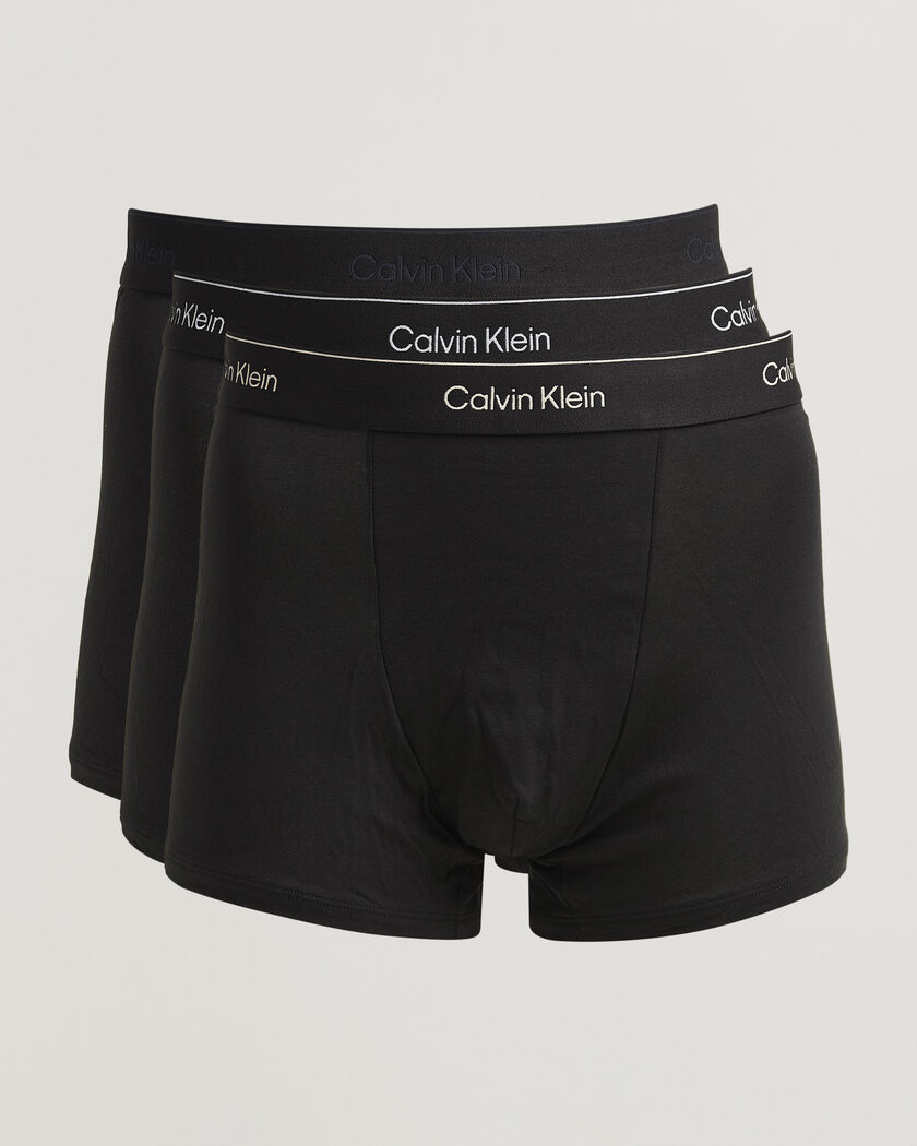 Calvin Klein 3-Pack Icon Cotton Stretch Relaxed Trunk Black – Negro