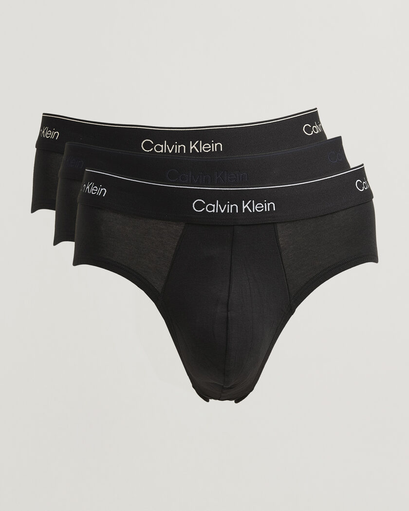 Calvin Klein 3-Pack Icon Cotton Stretch Hip Brief Black – Negro