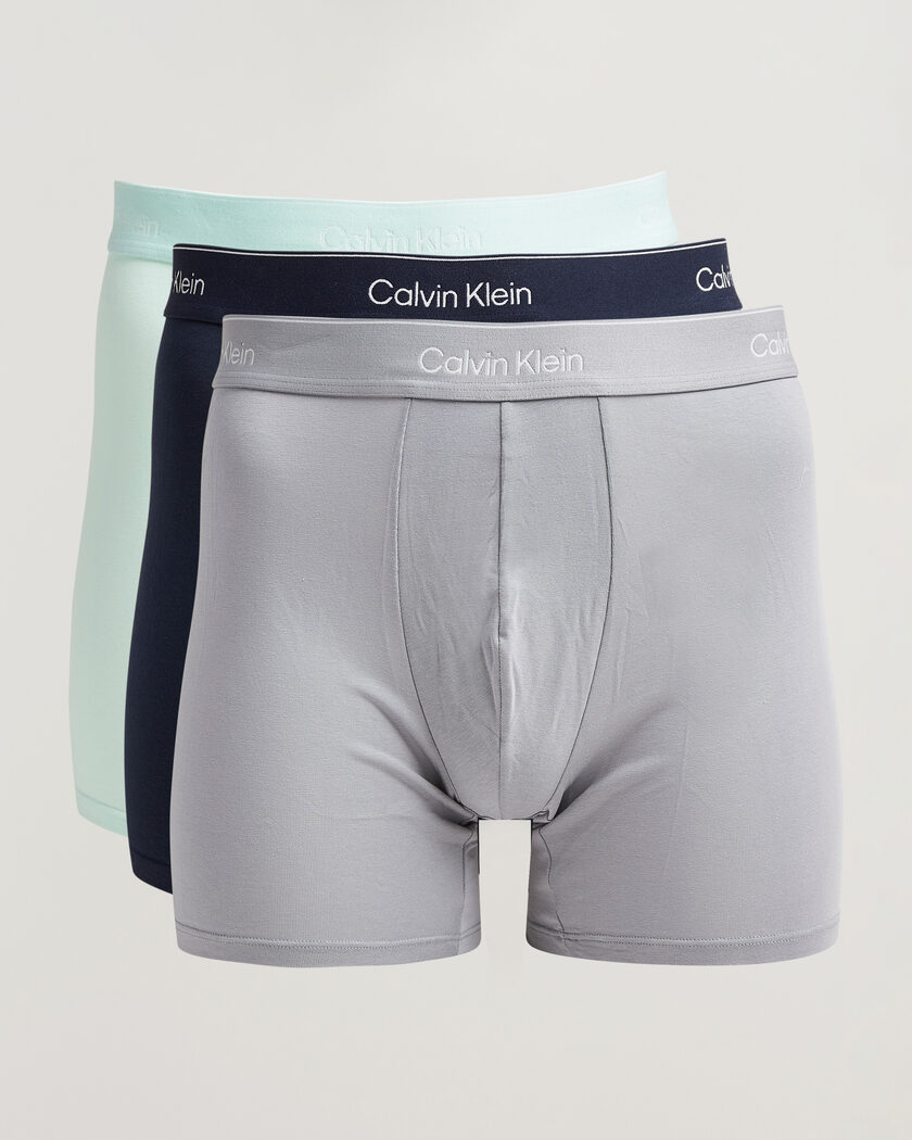 Calvin Klein 3-Pack Icon Cotton Stretch Boxer Brief Black/Grey/Green – Multicolor