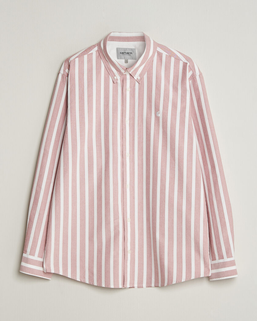 Carhartt WIP Deven Striped Oxford Shirt Oxide Red – Rojo