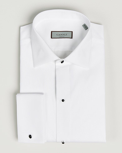 Canali Classic Black Studs Tuxedo Shirt White – Blanco