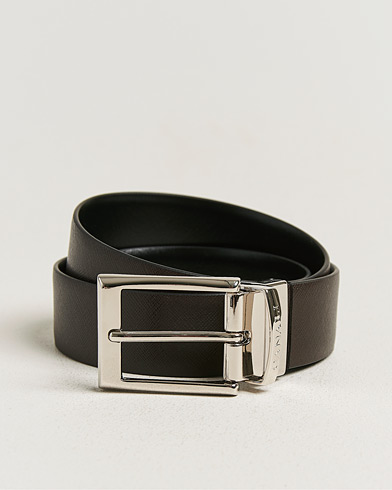 Canali Reversible Saffiano Belt Black/Brown – Multicolor