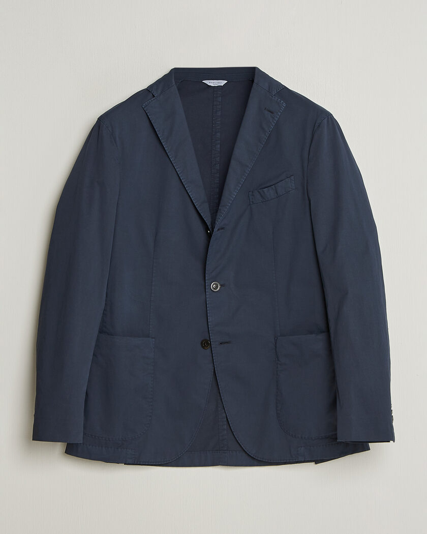 Boglioli K Jacket Supima Cotton Blazer Navy – Azul
