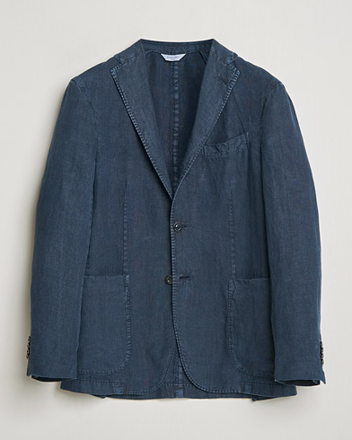 Boglioli K Jacket Linen Blazer Navy – Azul