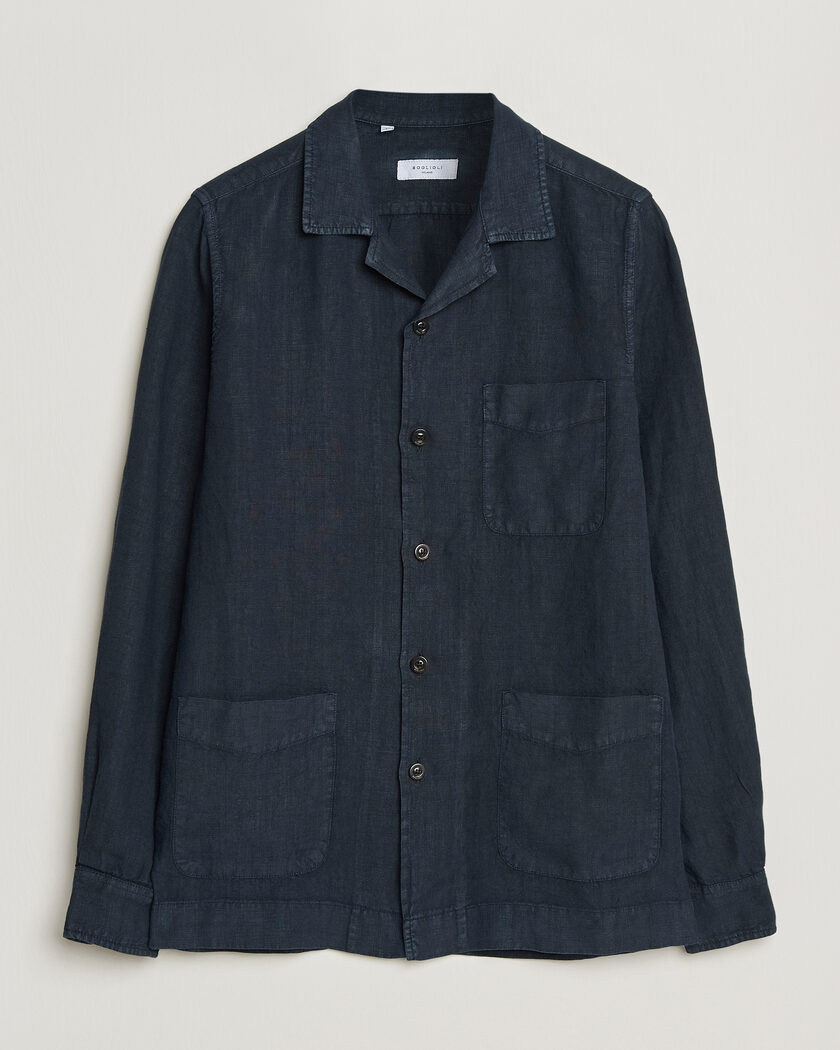 Boglioli Linen Painter Jacket Navy – Azul