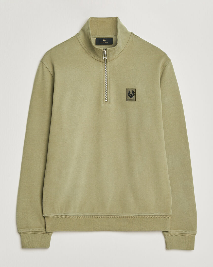 Belstaff Signature Half Zip Sweatshirt Fatigue Green – Verde