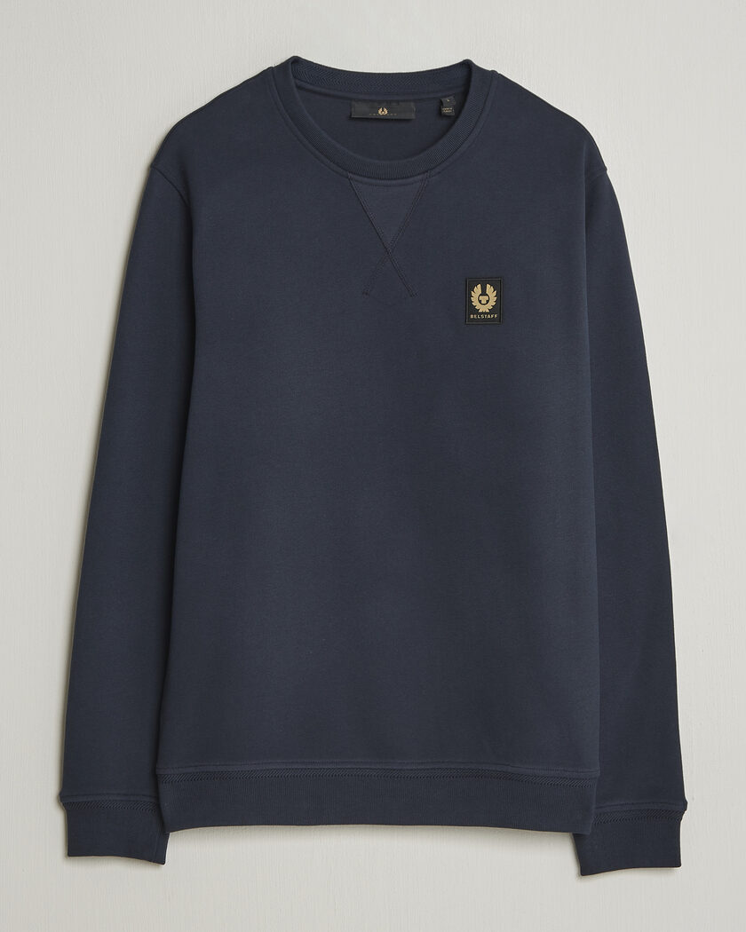 Belstaff Signature Crew Neck Sweatshirt Dark Ink – Azul