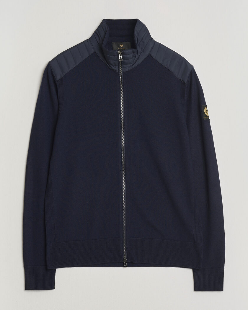 Belstaff Kelby Knitted Full Zip Dark Ink – Azul