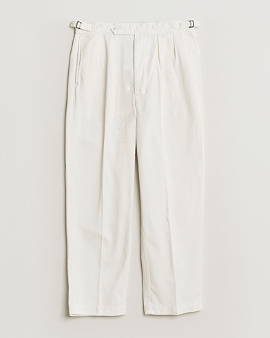 Polo Ralph Lauren Pleated Cotton Twill Chinos Deckwash White – Blanco