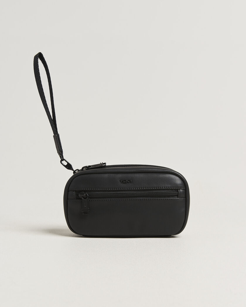 TUMI Leather Zip-Around Case Black – Negro