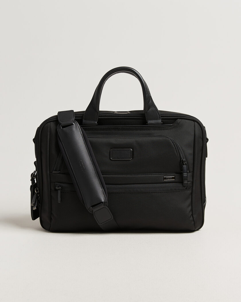 TUMI Alpha 4 Medium Briefcase Black – Negro