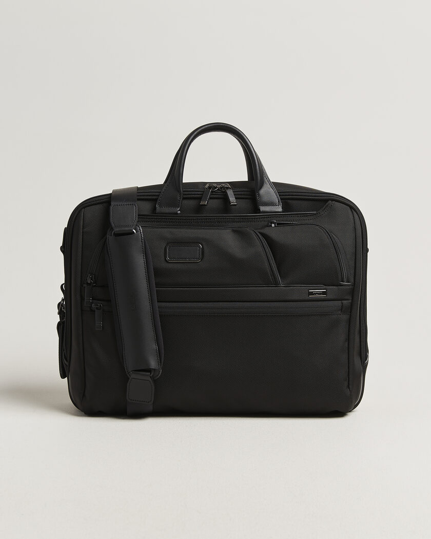 TUMI Alpha 4 Large Briefcase Black – Negro