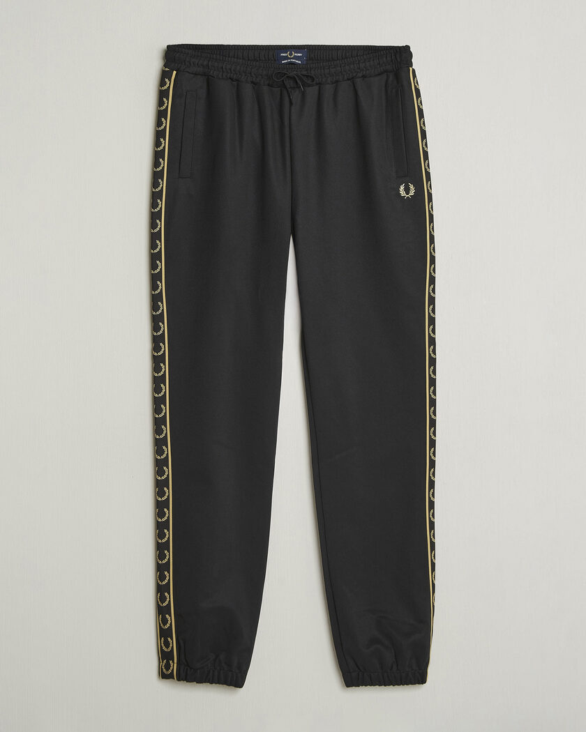 Fred Perry Taped Track Pants Black – Negro