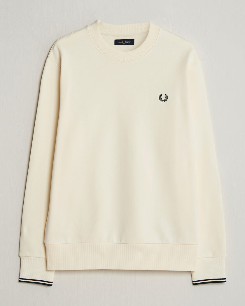 Fred Perry Crew Neck Sweatshirt Ecru – Blanco