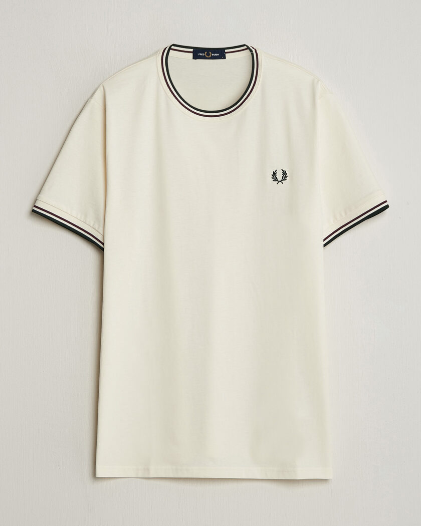 Fred Perry Twin Tipped T-Shirt Ecru – Blanco