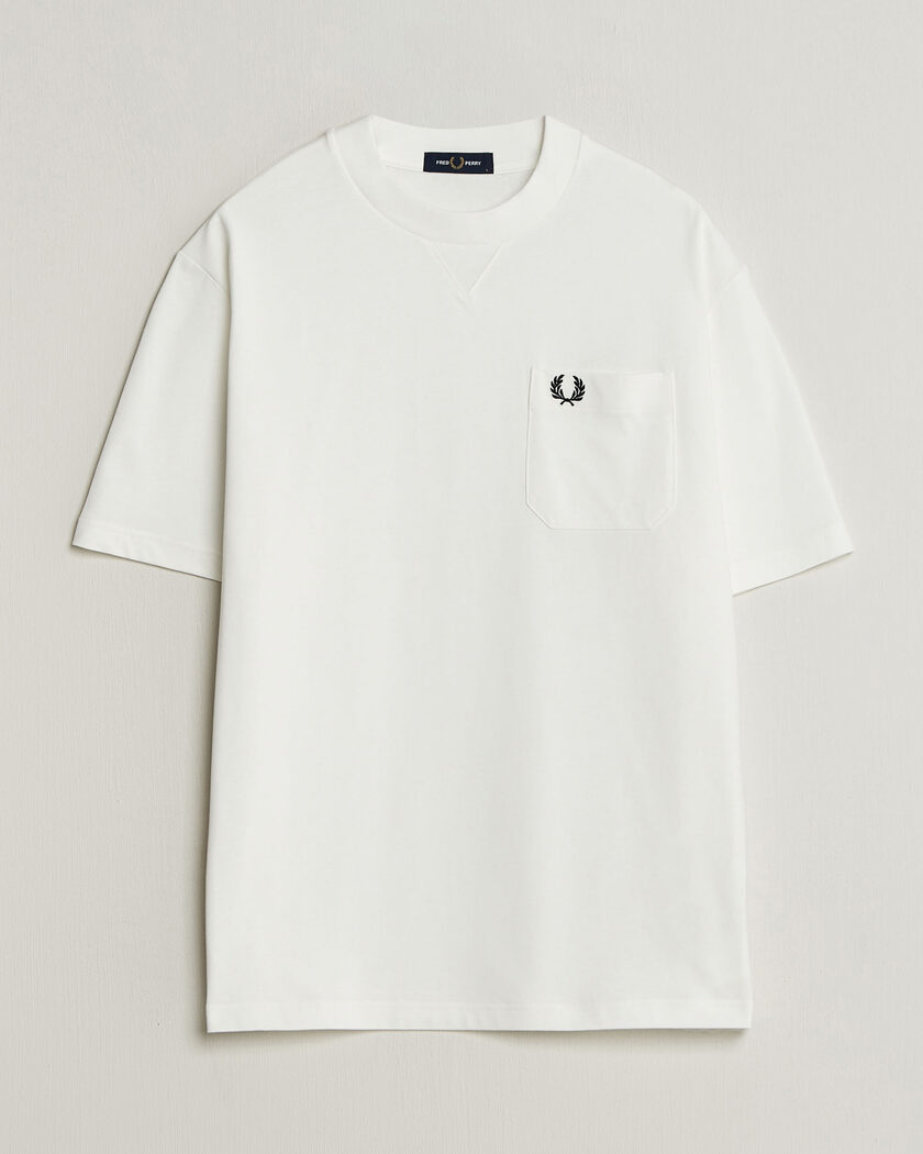 Fred Perry Heavy Pocket T-Shirt Snow White – Blanco