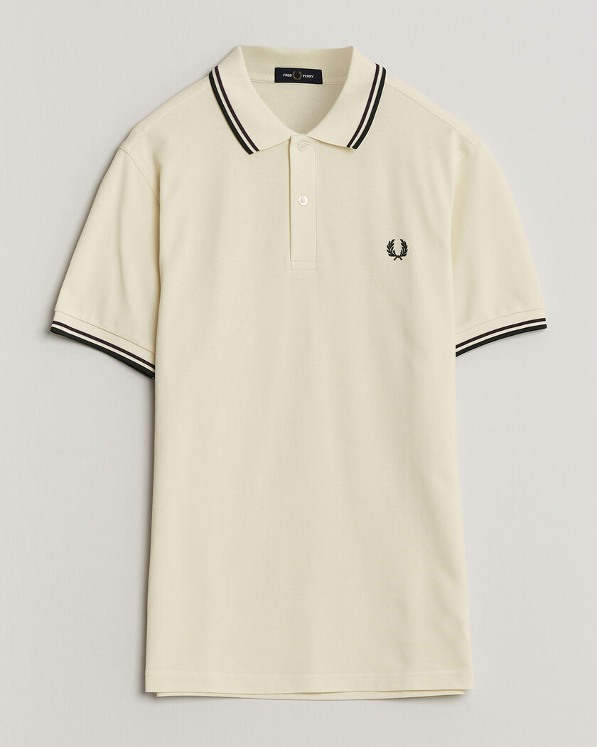 Fred Perry Twin Tipped Polo Shirt Ecru – Blanco