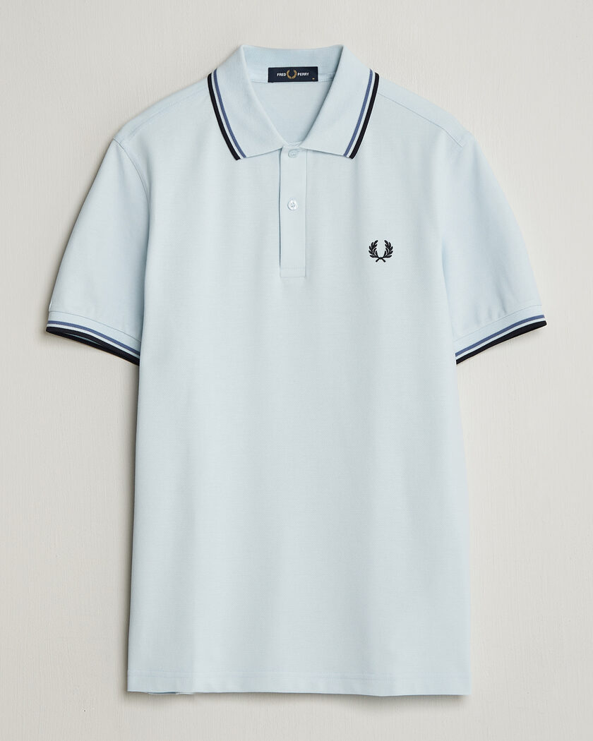Fred Perry Twin Tipped Polo Shirt Light Ice – Azul