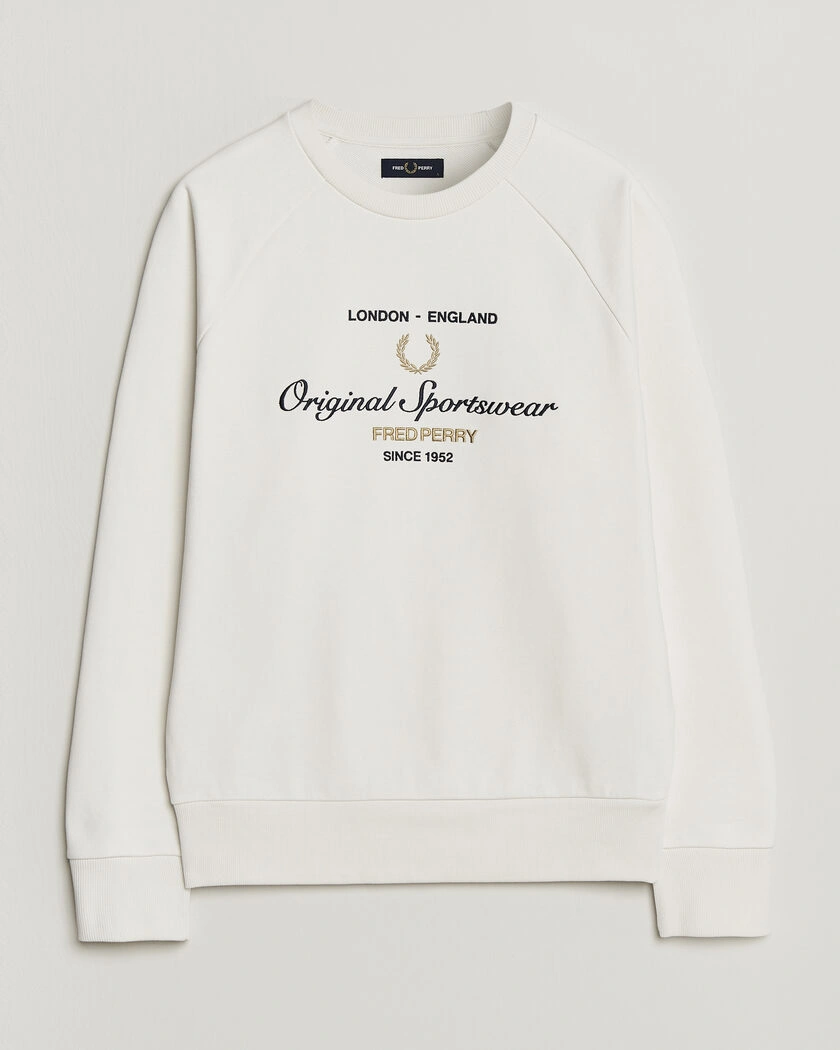 Fred Perry Original Sportswear Sweatshirt Snow White – Blanco