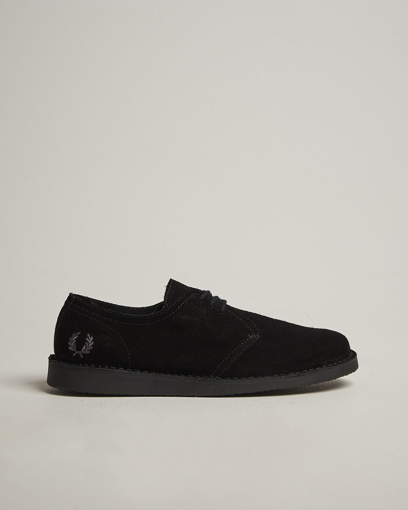 Fred Perry Linden Suede Derby Black – Negro