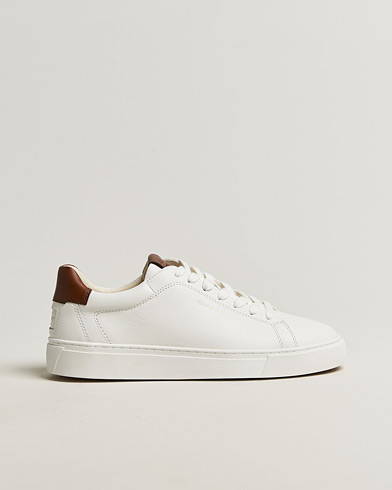 GANT Mc Julien Leather Sneaker White/Dark Tan – Blanco