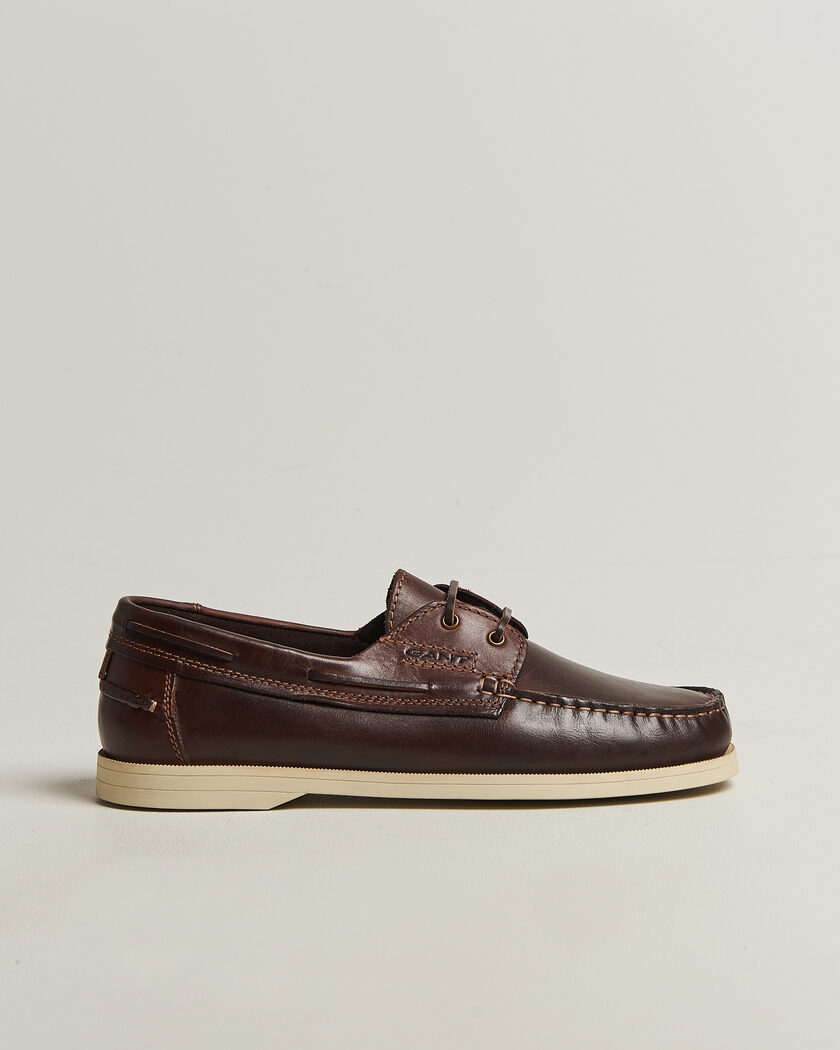 GANT Yardport Leather Boat Shoe Brown – Marrón