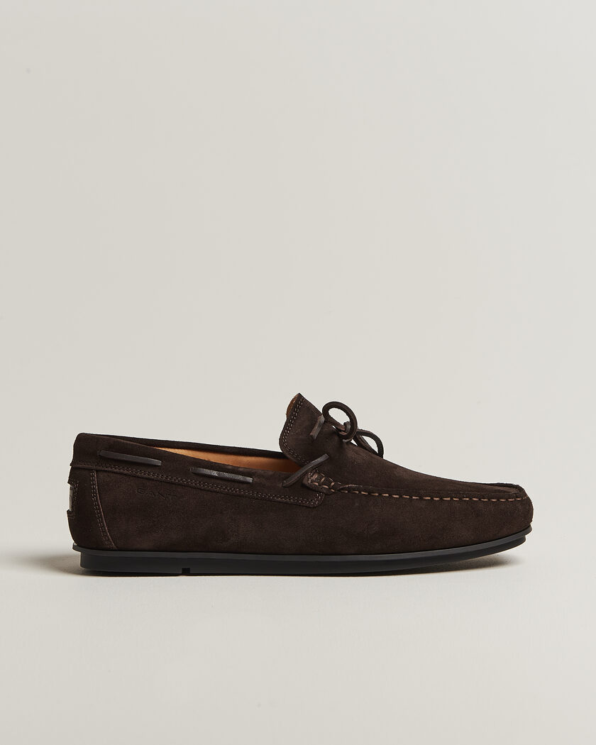 Gant Wilmon Laced Suede Car Shoe Dark Brown – Marrón