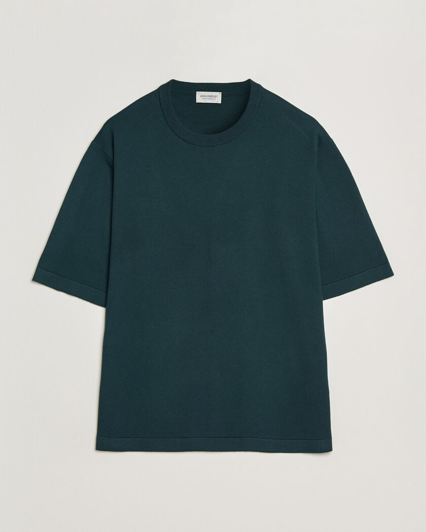 John Smedley Tindall Sea Island Cotton T-Shirt Rainforest – Verde