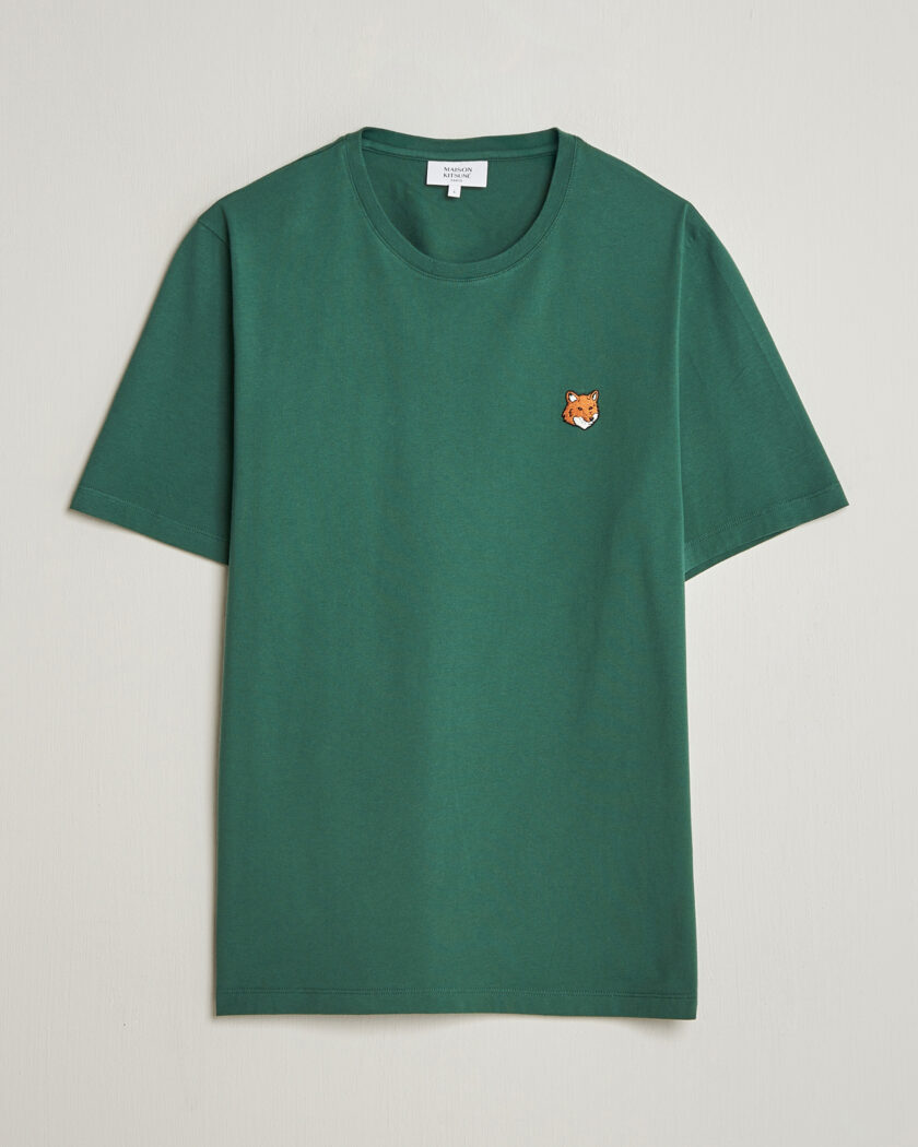 Maison Kitsuné Fox Head T-Shirt Bottle Green – Verde