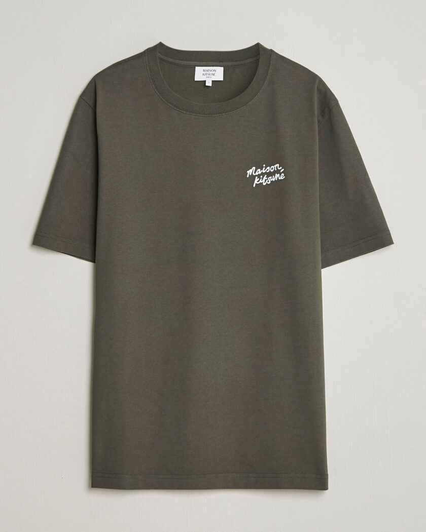 Maison Kitsuné Handwriting T-Shirt Beluga – Marrón