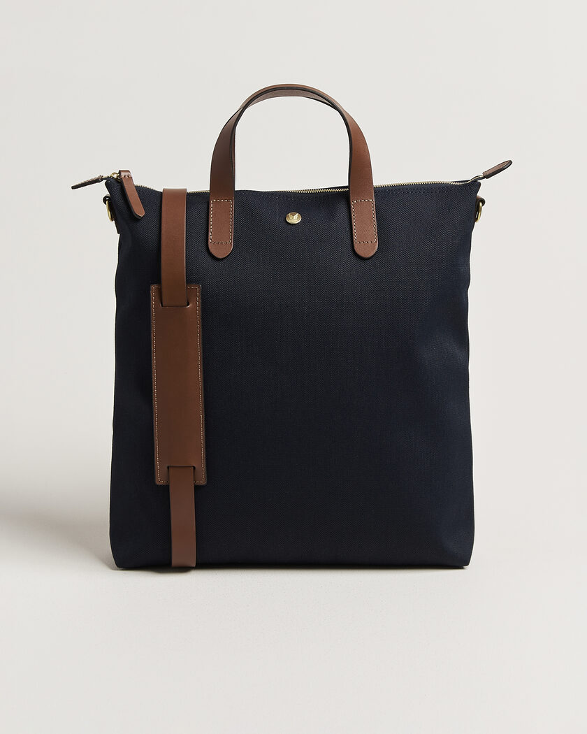 Mismo M/S Canvas Shopper Deep Sea Blue/Cuoio – Azul