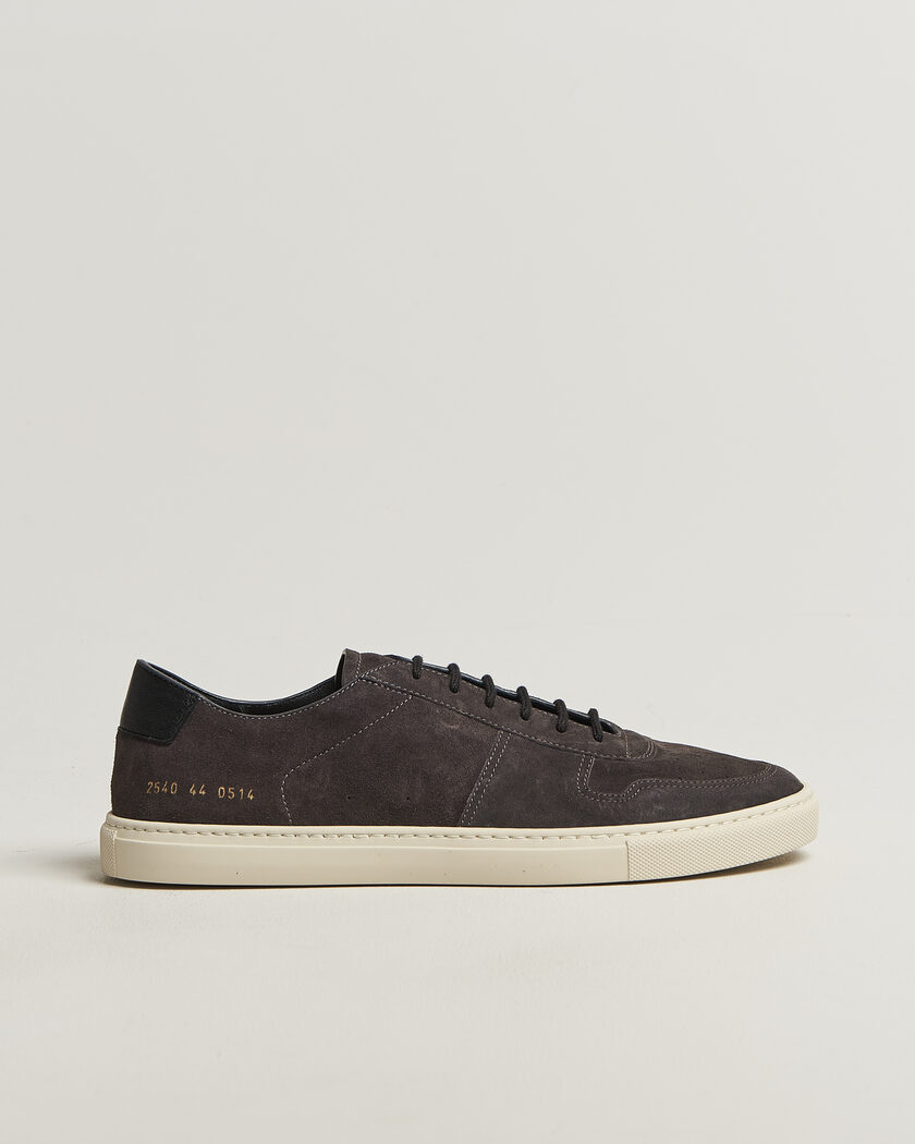 Common Projects BBall Slim Deconstructed Suede Sneaker Off Black – Negro