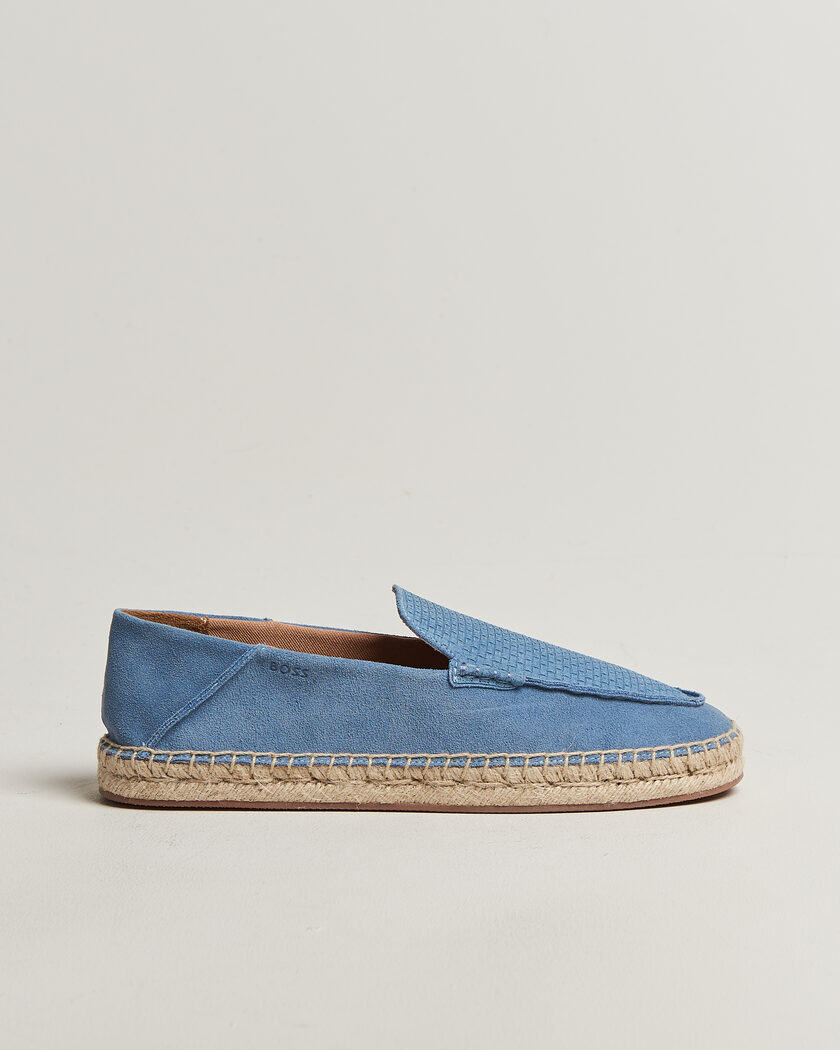 BOSS BLACK Madeira Suede Espadrilles Open Blue – Azul