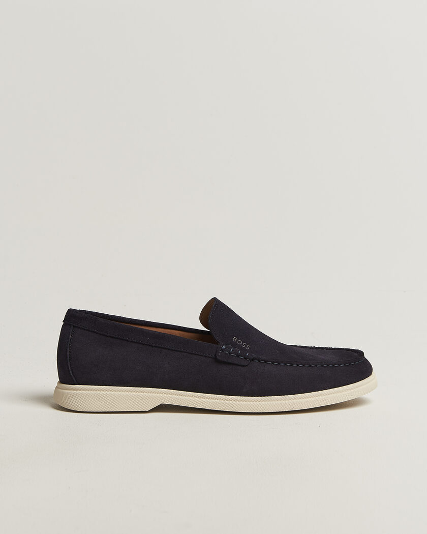 BOSS BLACK Sienne Suede Loafer Dark Blue – Azul