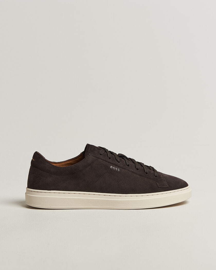 BOSS BLACK Kieran Suede Sneaker Dark Brown – Marrón