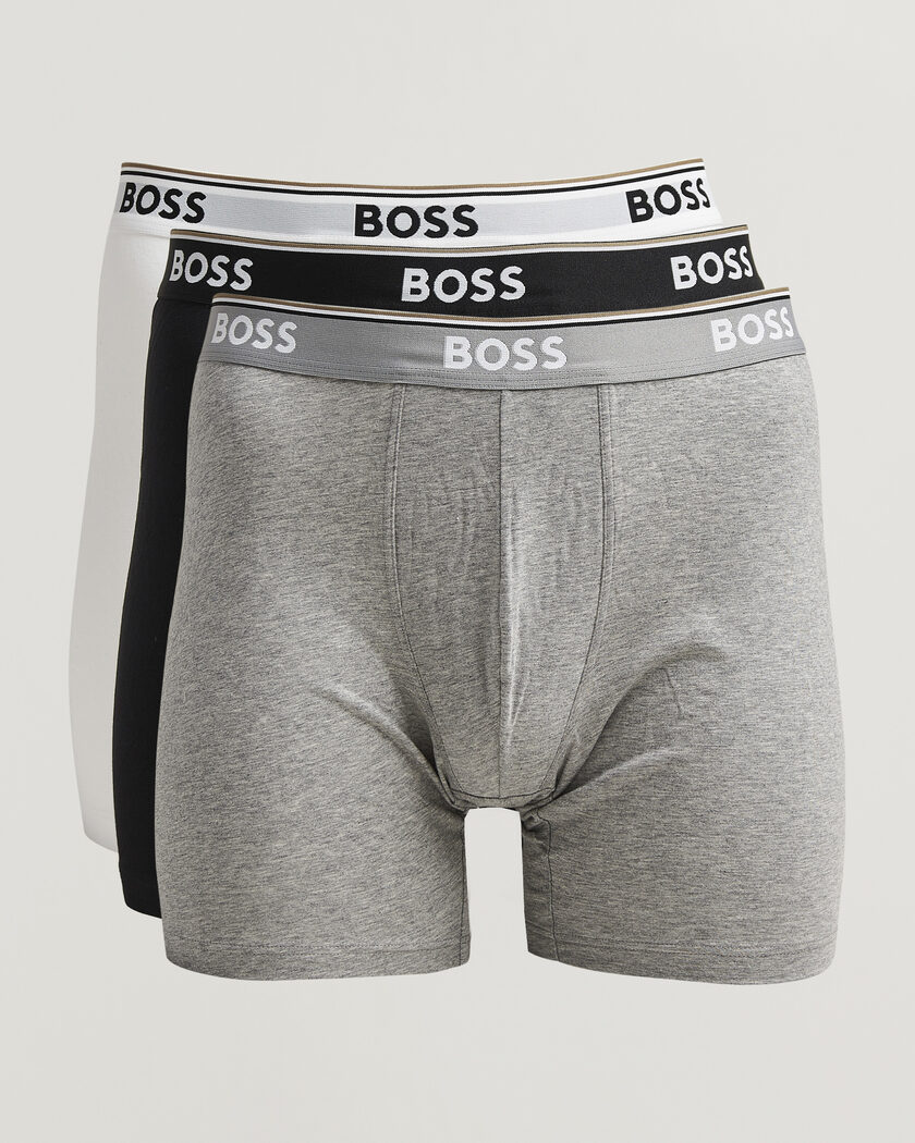 BOSS BLACK 3-Pack Long Leg Boxer Black/Grey/White – Multicolor