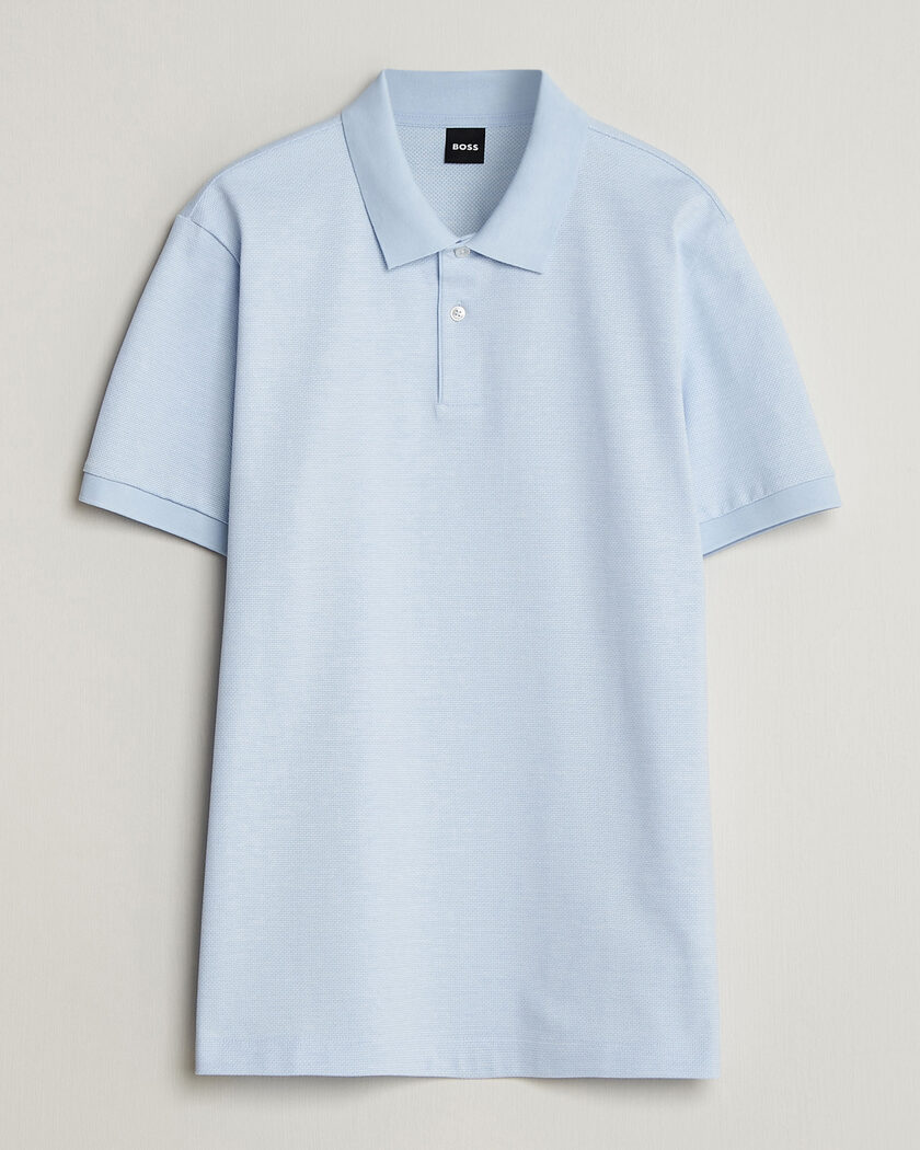 BOSS BLACK Parlay Jersey Polo Light Blue – Azul