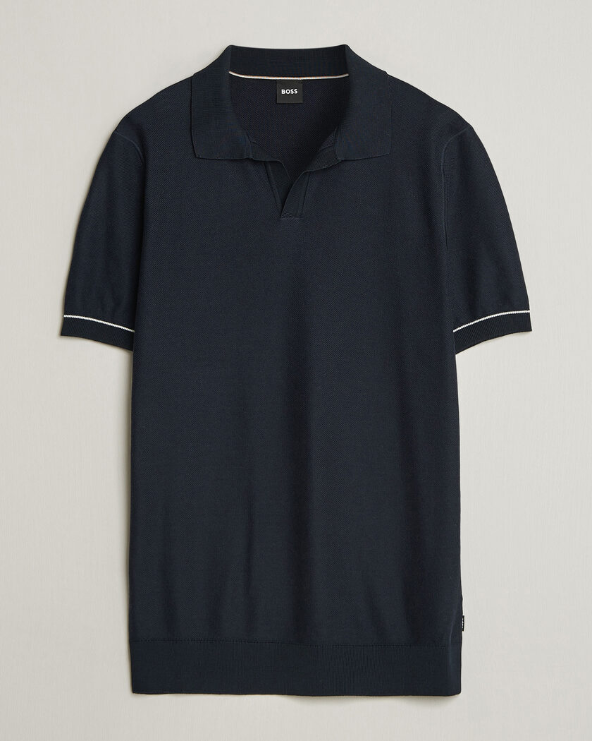BOSS BLACK Narciso Knitted Polo Dark Blue – Azul