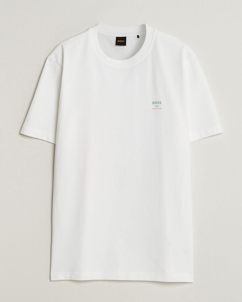 BOSS ORANGE Groove Printed Crew Neck T-Shirt White – Blanco