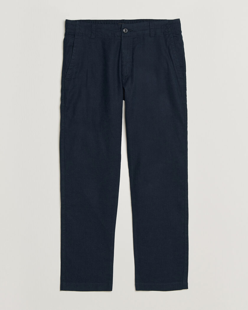  BOSS ORANGE Sanderson Linen Pants Dark Blue – Azul