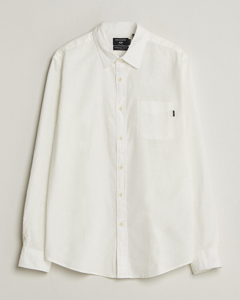 Dockers Slim Linen/Cotton Shirt Undyed – Blanco