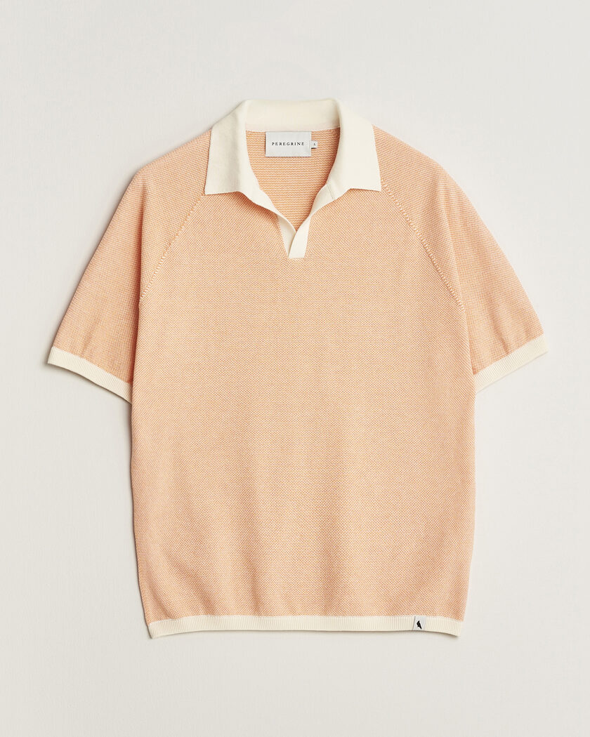 Peregrine Lynton Cotton Polo Apricot – Naranja