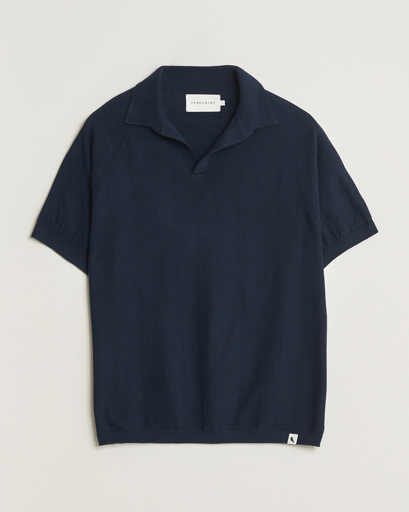 Peregrine Alma Cotton Structure Polo Navy – Azul