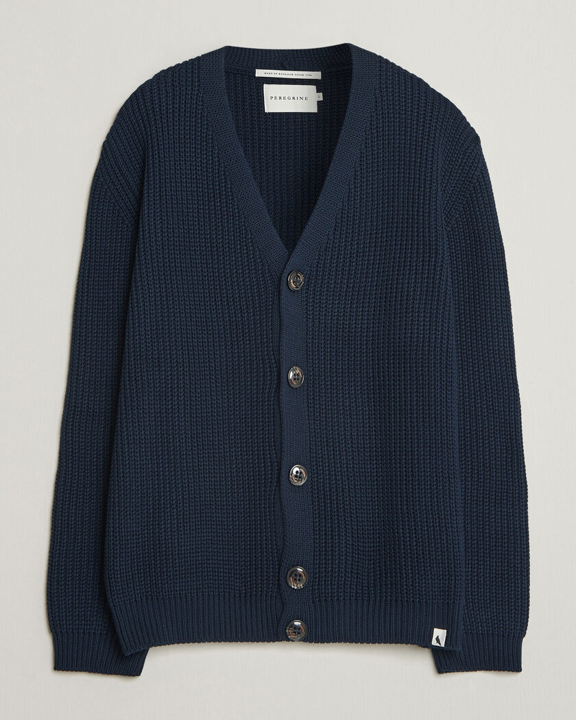 Peregrine River Cotton Cardigan Navy – Azul