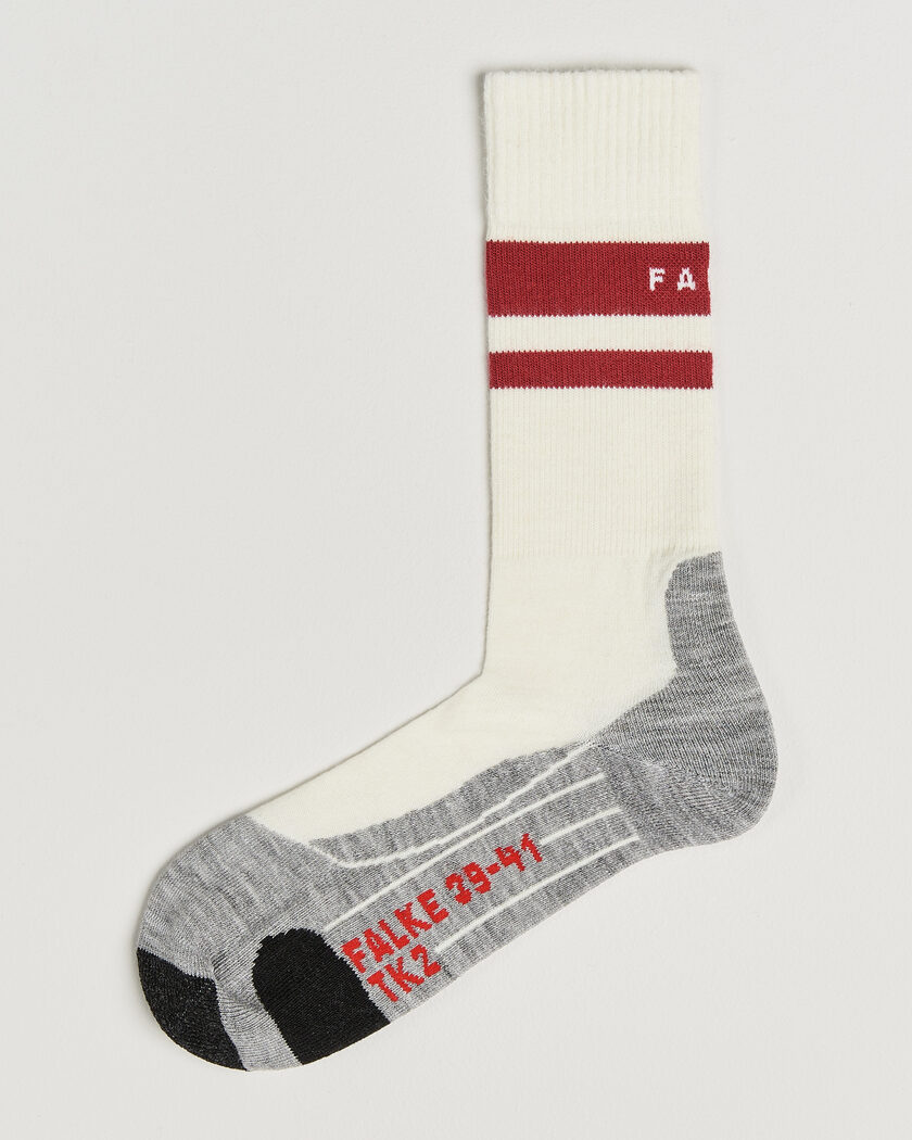 Falke Sport TK2 Explore Trekking Socks White/Red – Blanco
