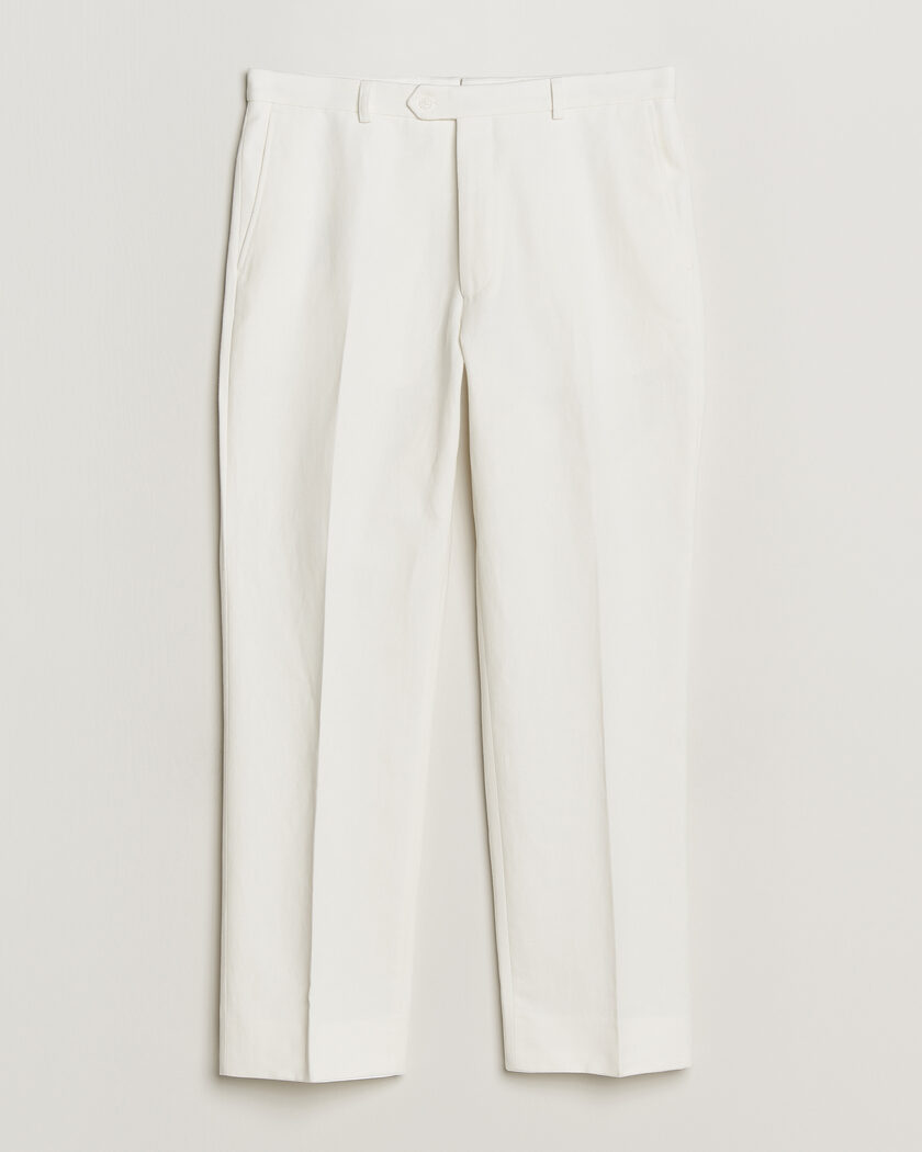 Oscar Jacobson Dell Cotton Trousers White – Blanco